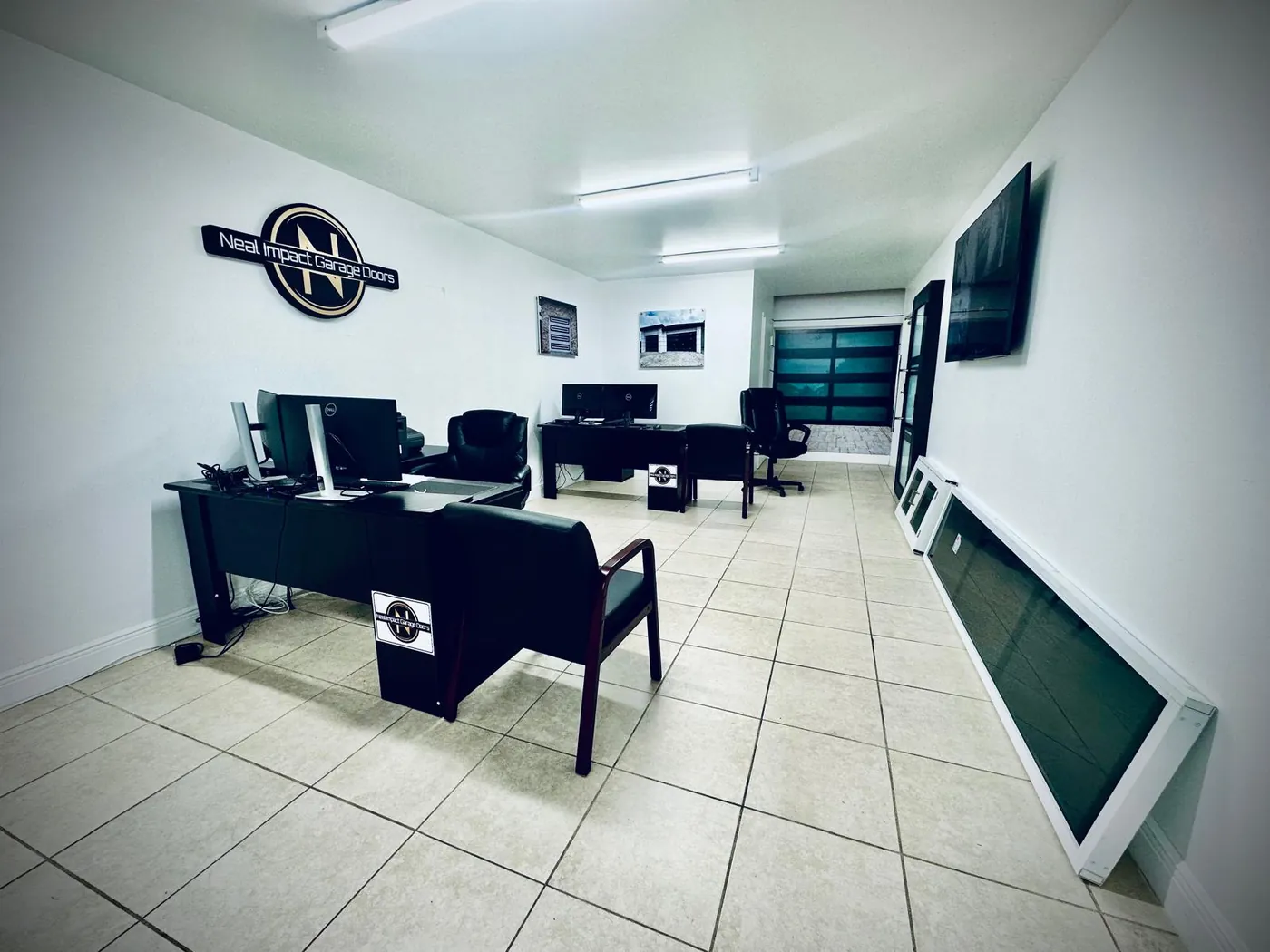 Neal Impact Garage Doors office at the factory and showroom in Miami, FL